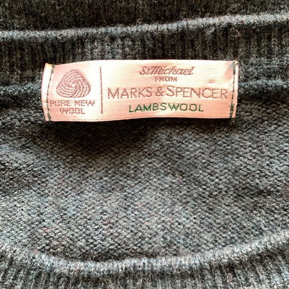 VINTAGE ST. MICHAEL FROM MARKS AND SPENCER LAMBSWOOL MEN’S SWEATER SIZE … - Picture 7 of 11
